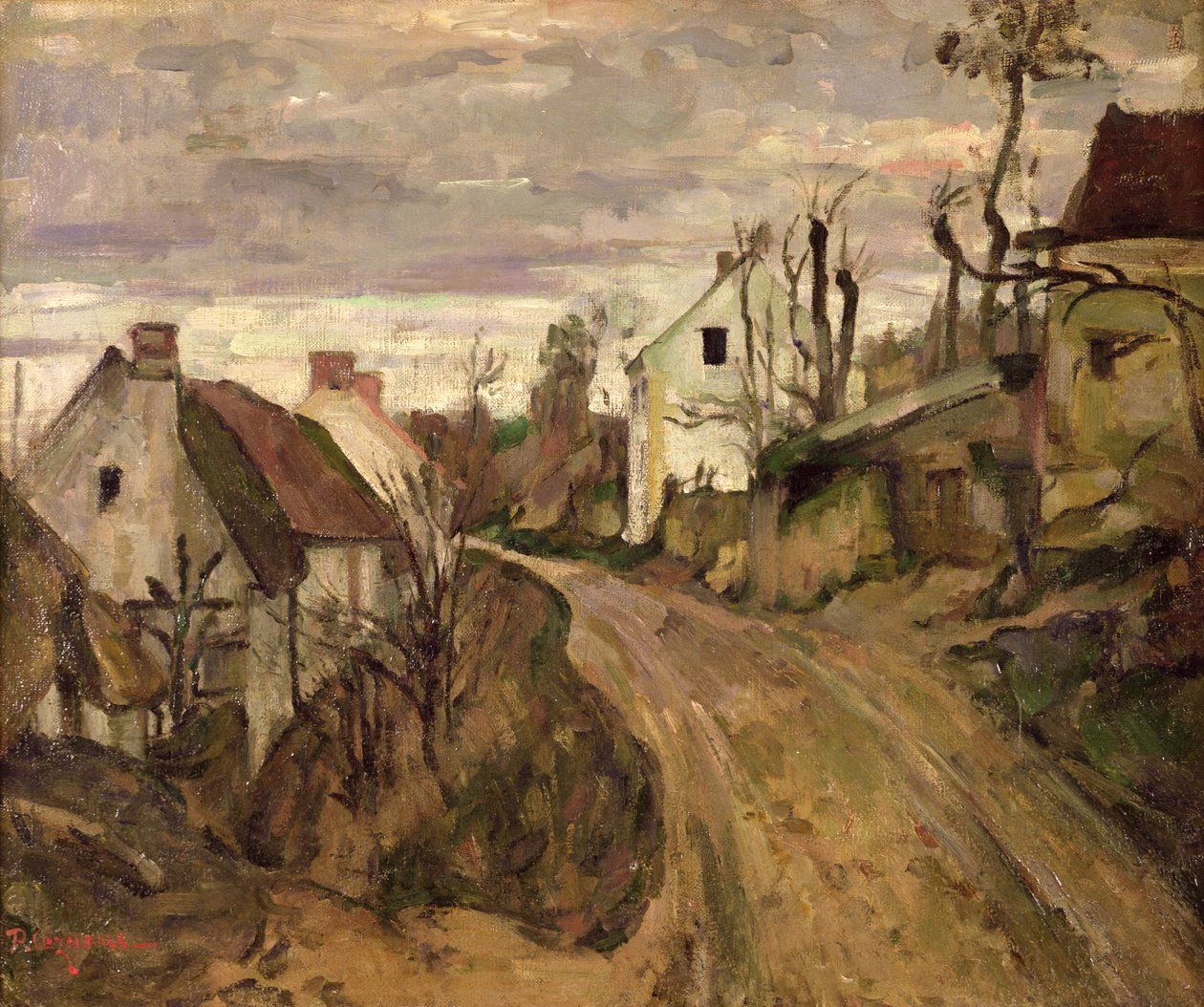Landsbyvejen, Auvers, ca. 1872-73 af Paul Cézanne