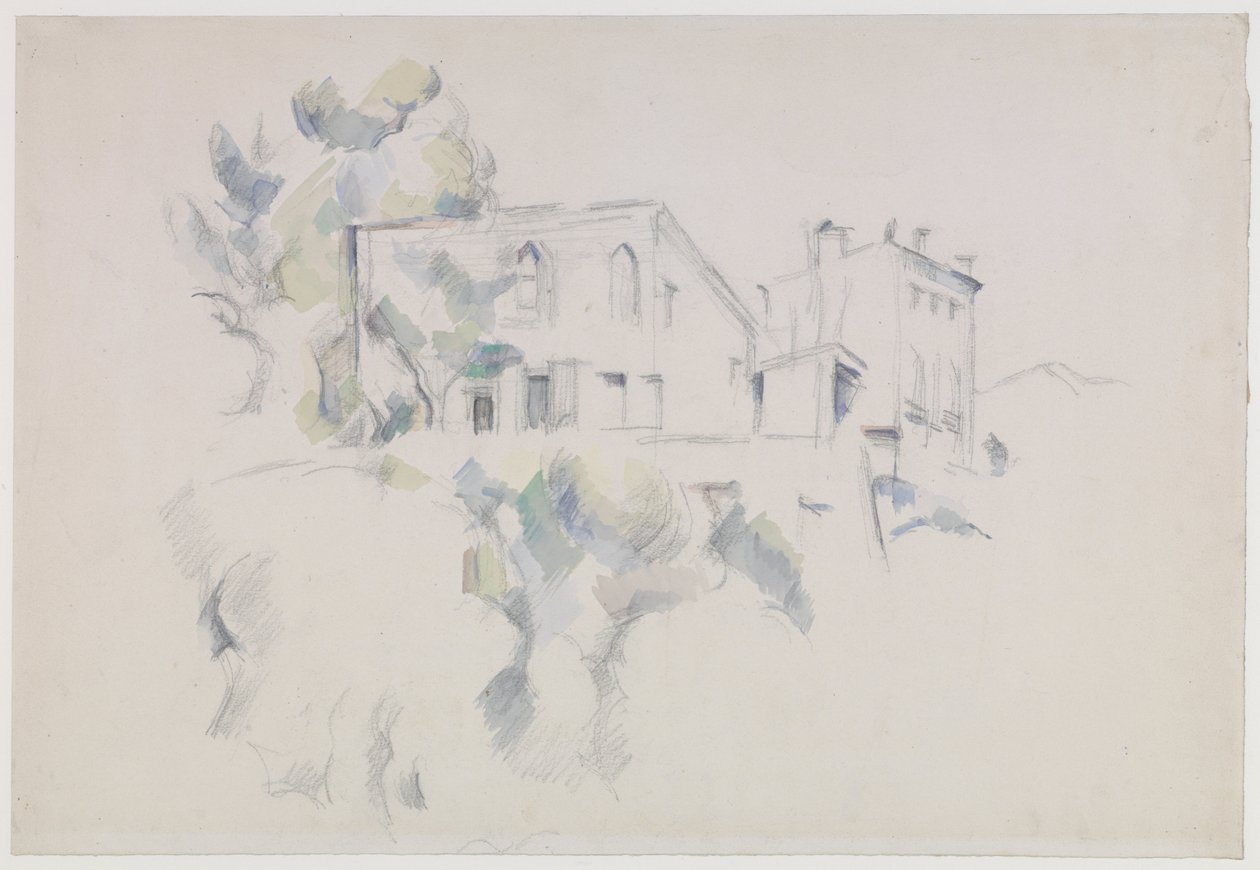 Udsigt til Château Noir af Paul Cézanne