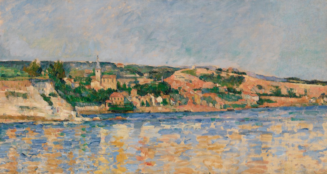 Landsby ved Waters Edge, ca. 1876 af Paul Cézanne