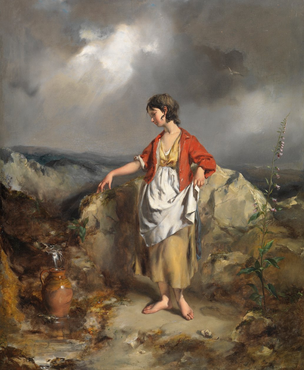 Pige med en kande, midten af 1840