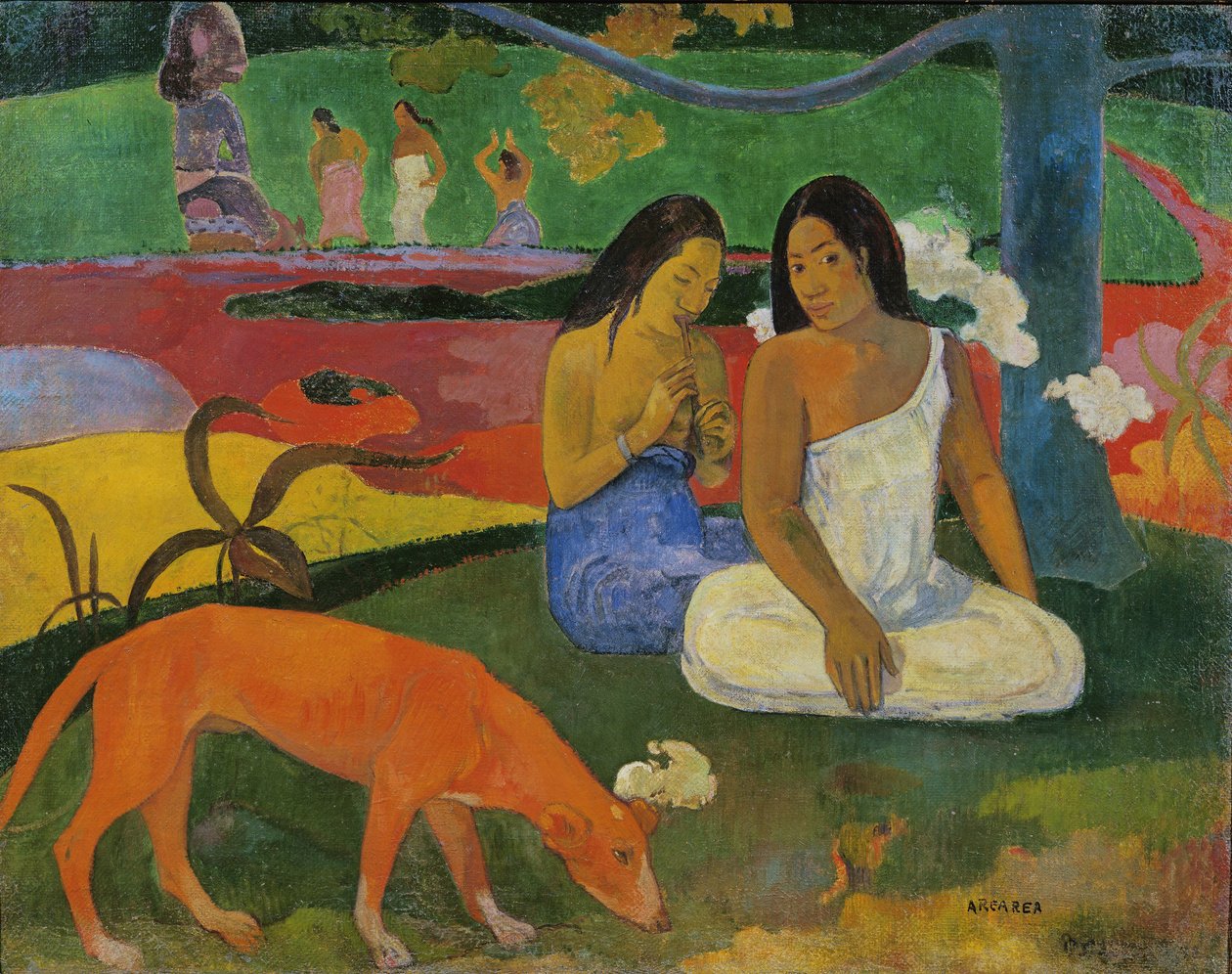 Arearea (Den røde hund), 1892 af Paul Gauguin