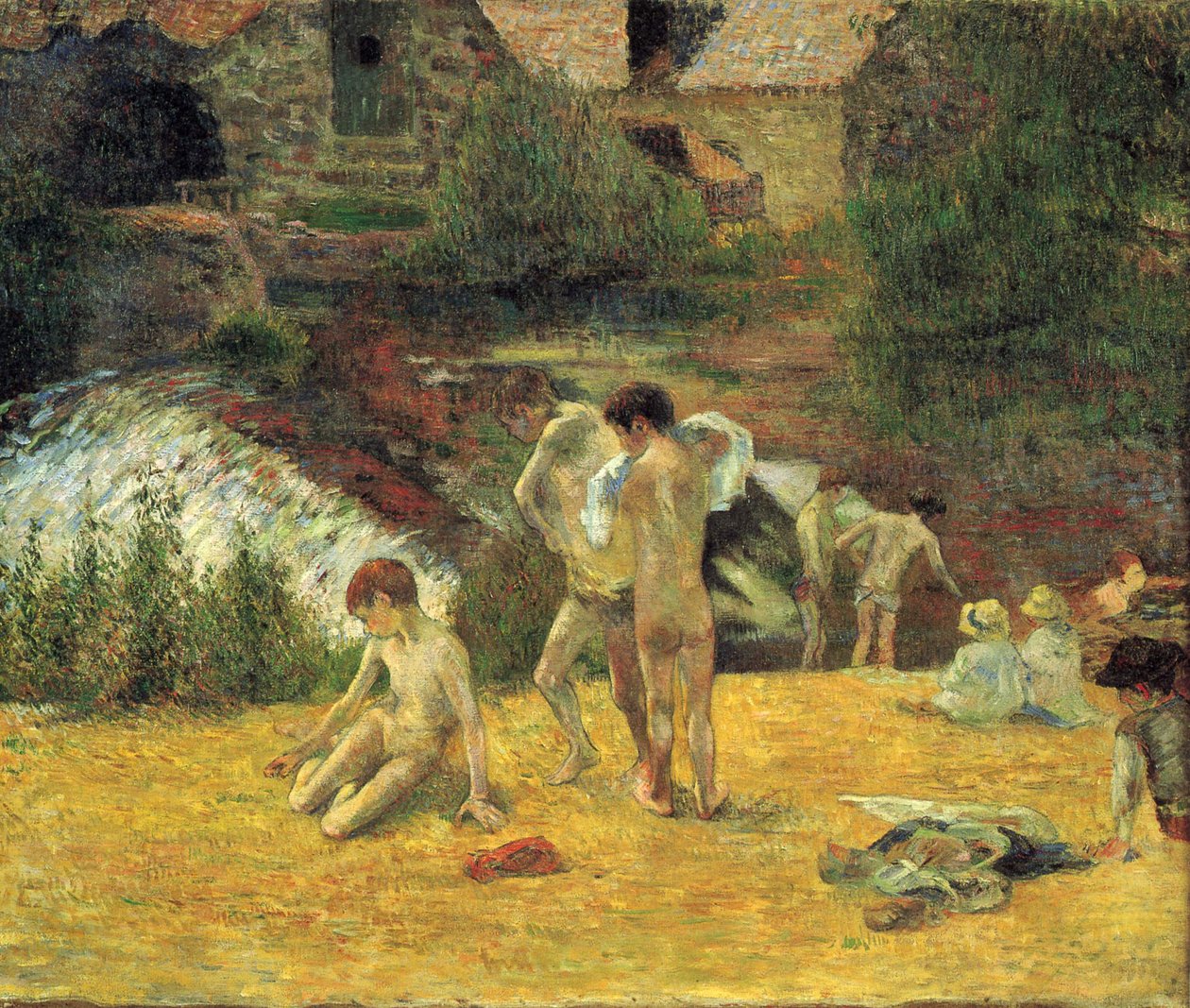 Bretonske drenge badning af Paul Gauguin