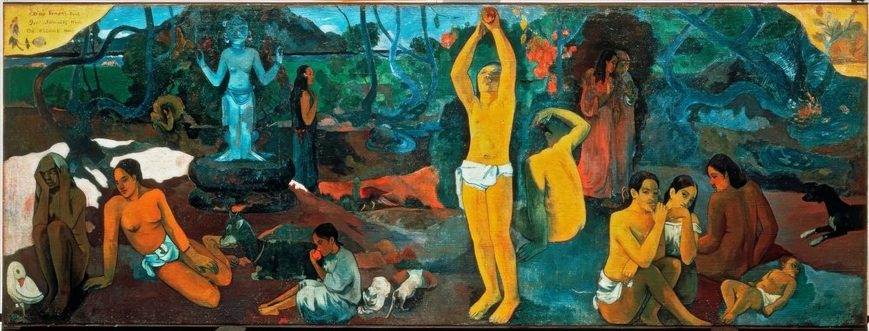 Hvor kommer vi fra? Hvad er vi? Hvor er vi på vej hen? af Paul Gauguin