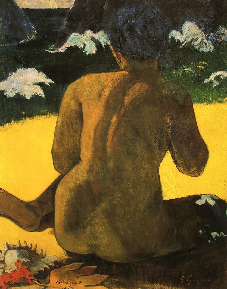 Kvinde på kysten af Paul Gauguin
