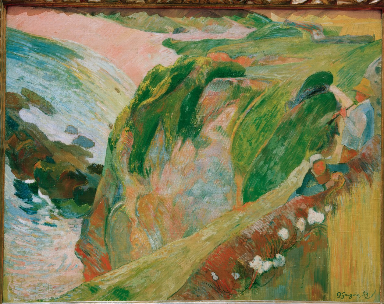 Hyrdefløjtespiller på klipperne af Paul Gauguin