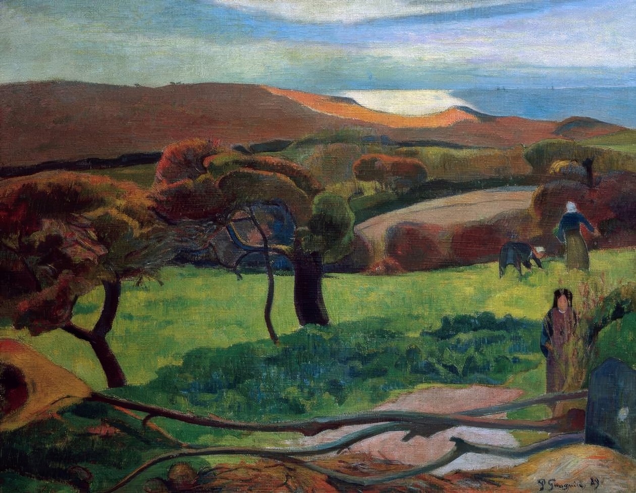 Landskabet i Bretagne af Paul Gauguin