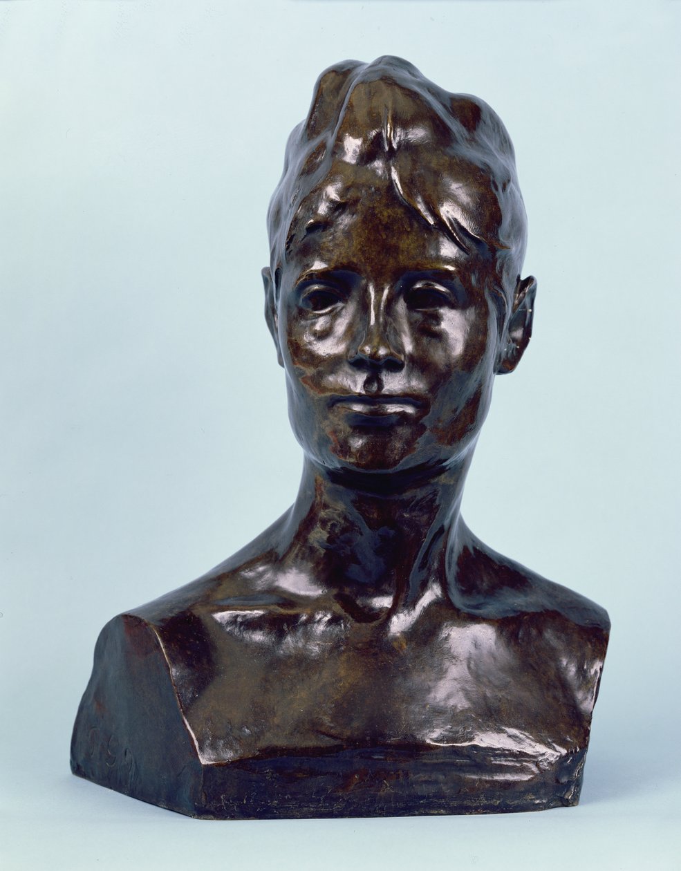 Madame Schuffenecker, 1890 (bronze med brun patina) af Paul Gauguin