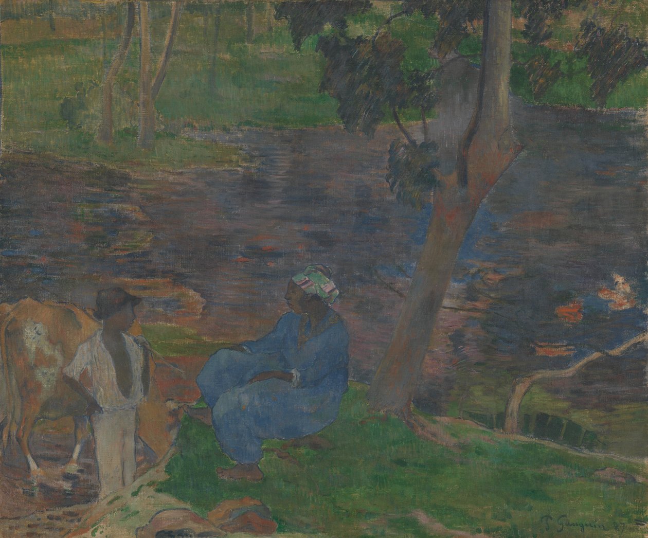 På flodbredden ved Martinique af Paul Gauguin