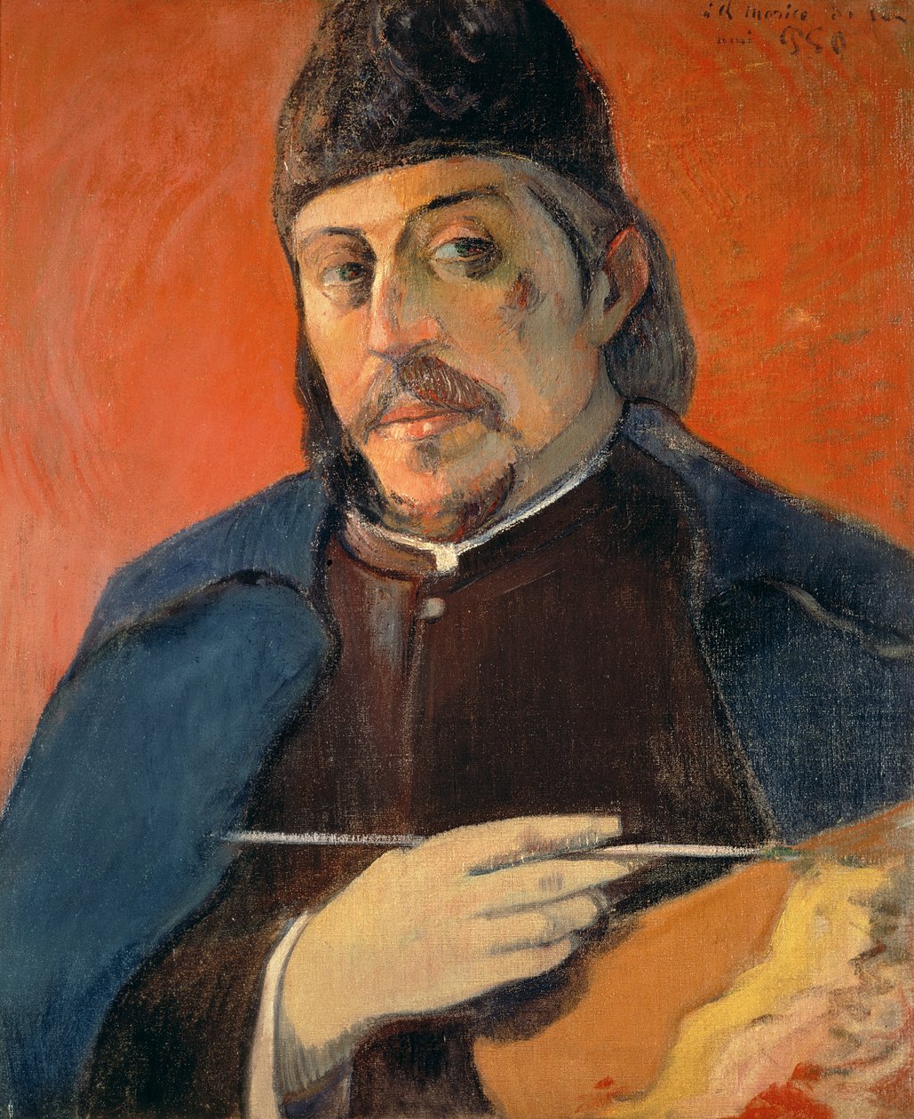 Selvportræt med palet, 1893-94 af Paul Gauguin