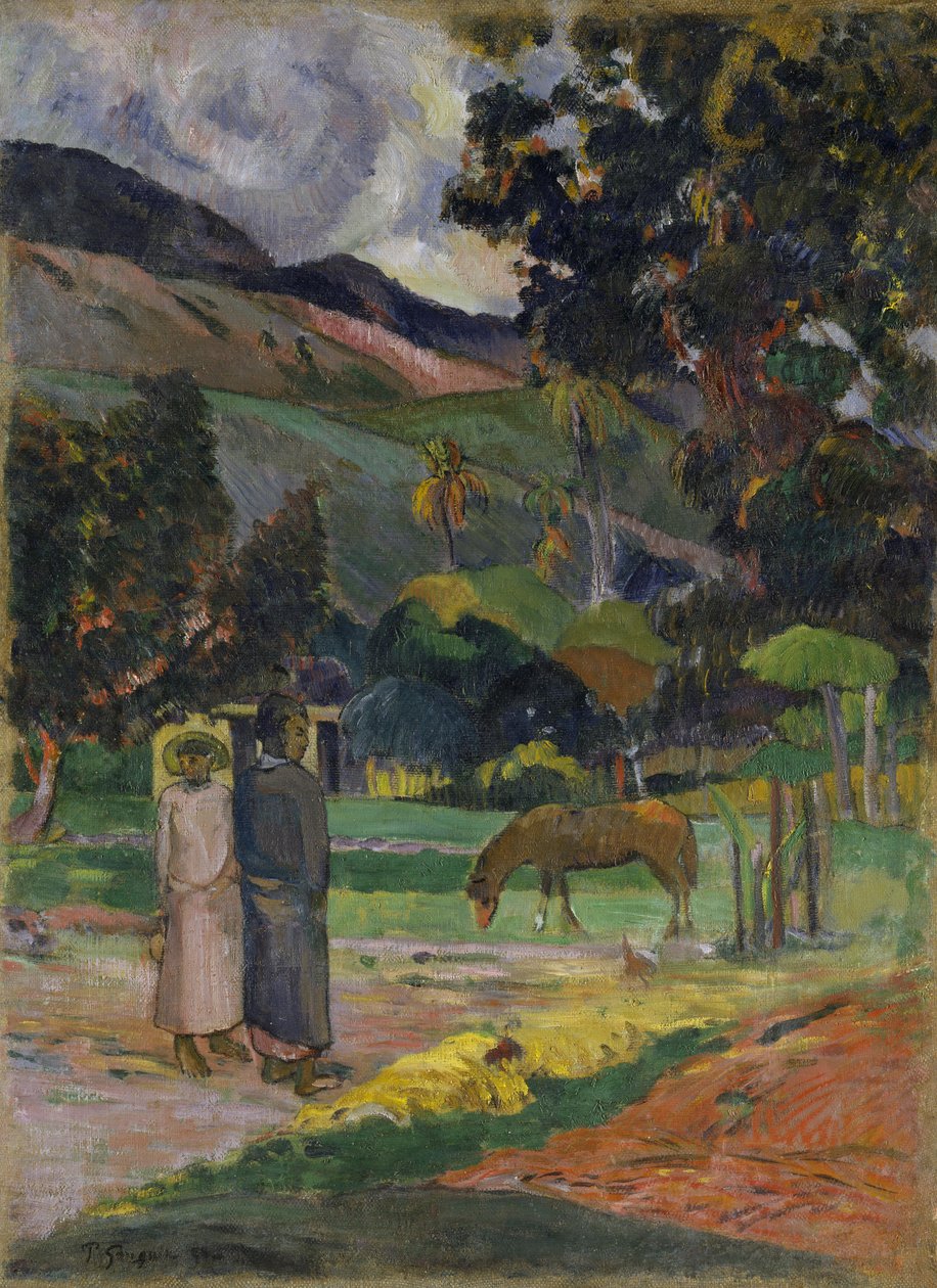 Tahitisk landskab af Paul Gauguin