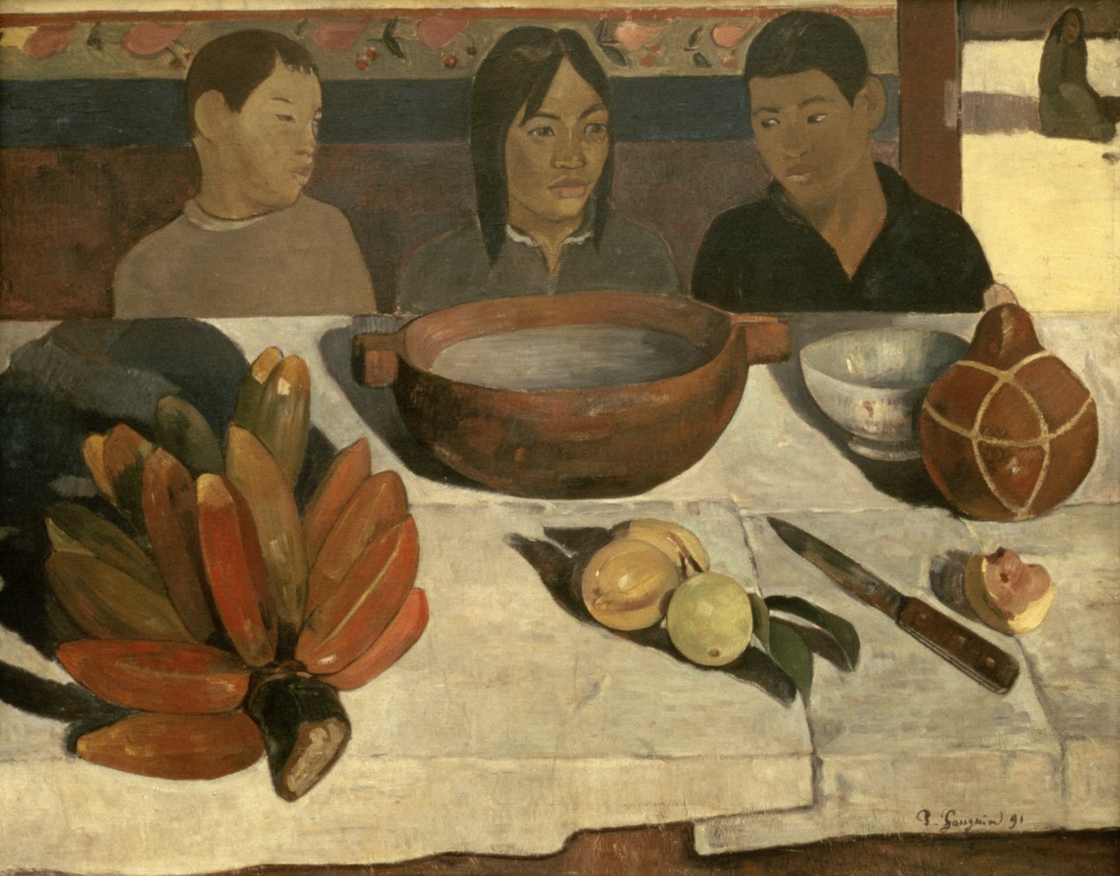 Måltidet (Bananerne), 1891 af Paul Gauguin