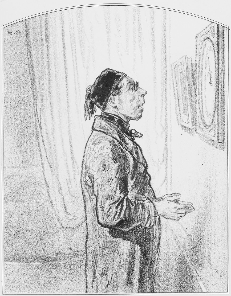 Barometeret, plade 6 fra Les Toquades, 1858 af Paul Gavarni