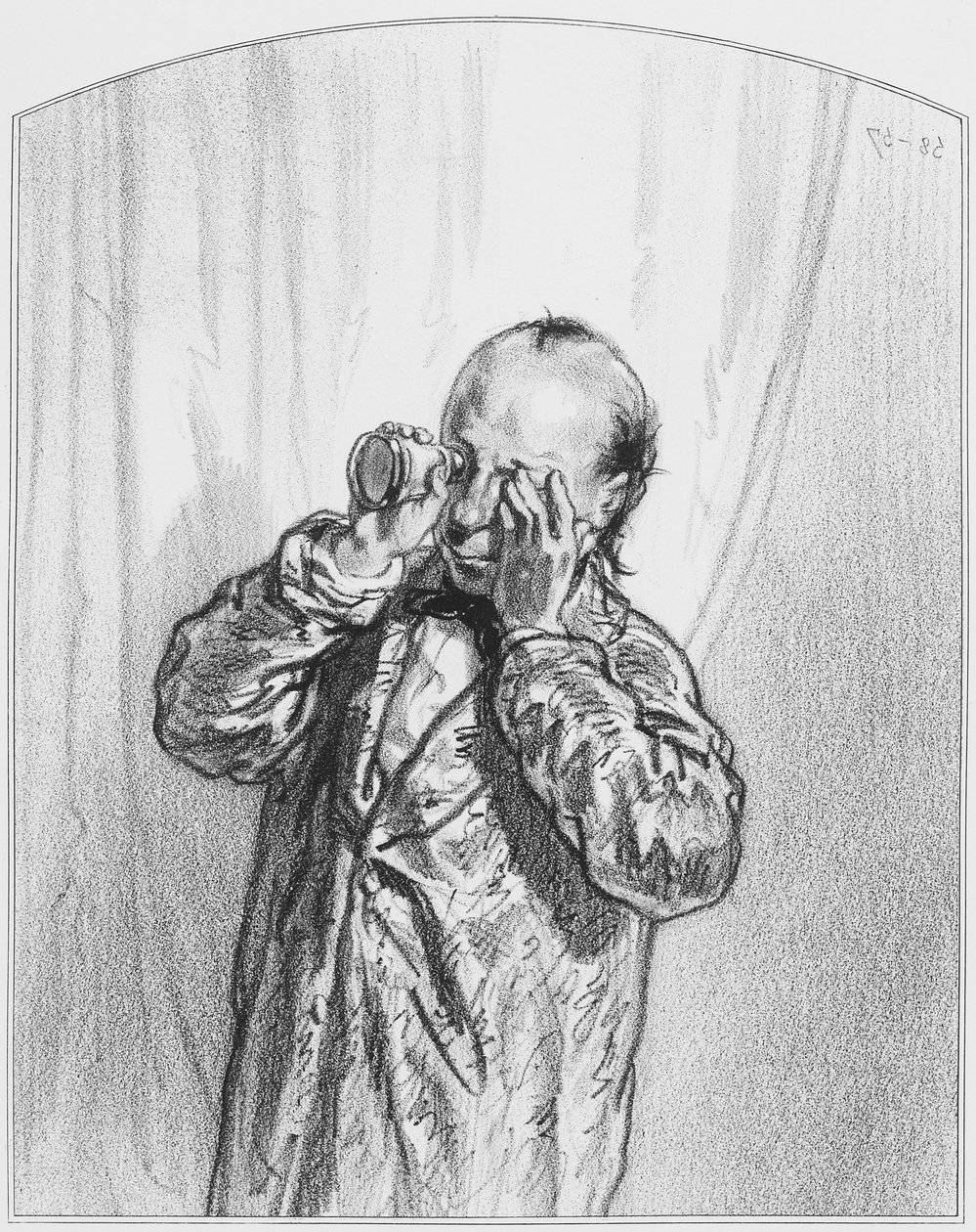 Les Voisine, plade 9 fra Les Toquades, 1858 af Paul Gavarni