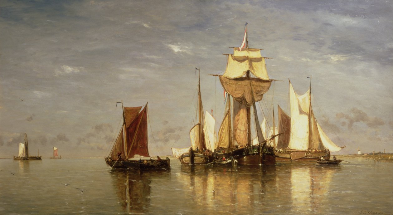 Ro på Schelde, 1867 af Paul Jean Clays