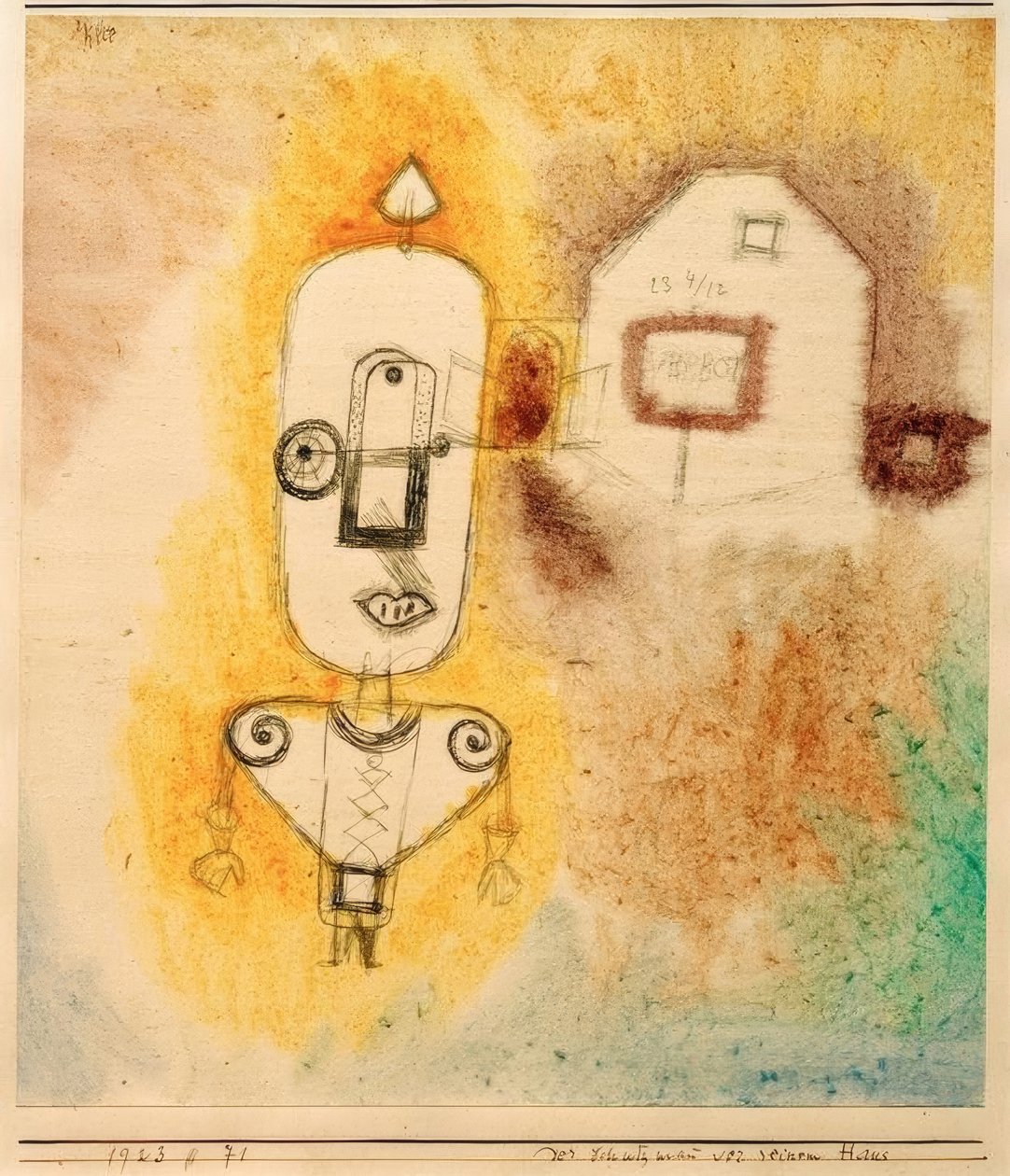Politimanden foran sit hus af Paul Klee