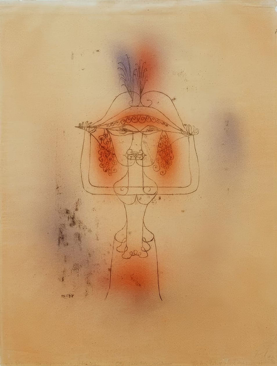 Sangerinden i den komiske opera af Paul Klee