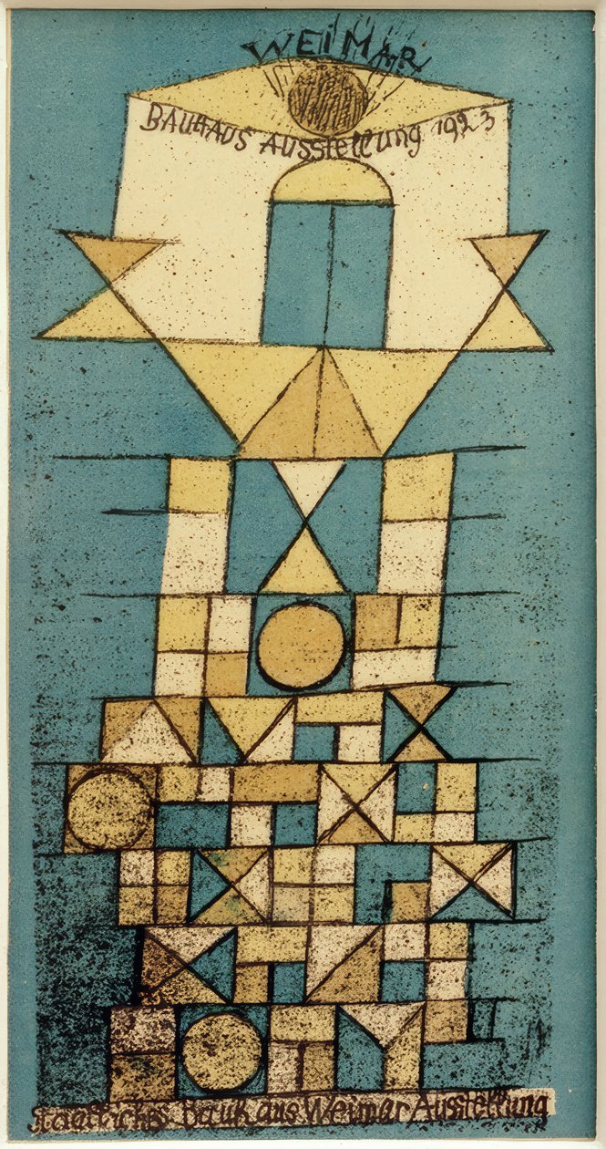 P. Klee, Weimar, Bauhaus udst. 1923 / farvelitografi af Paul Klee