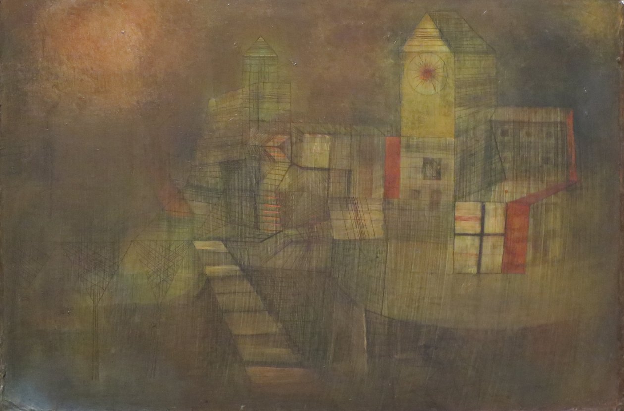 Lille landsby i efterårssolen af Paul Klee