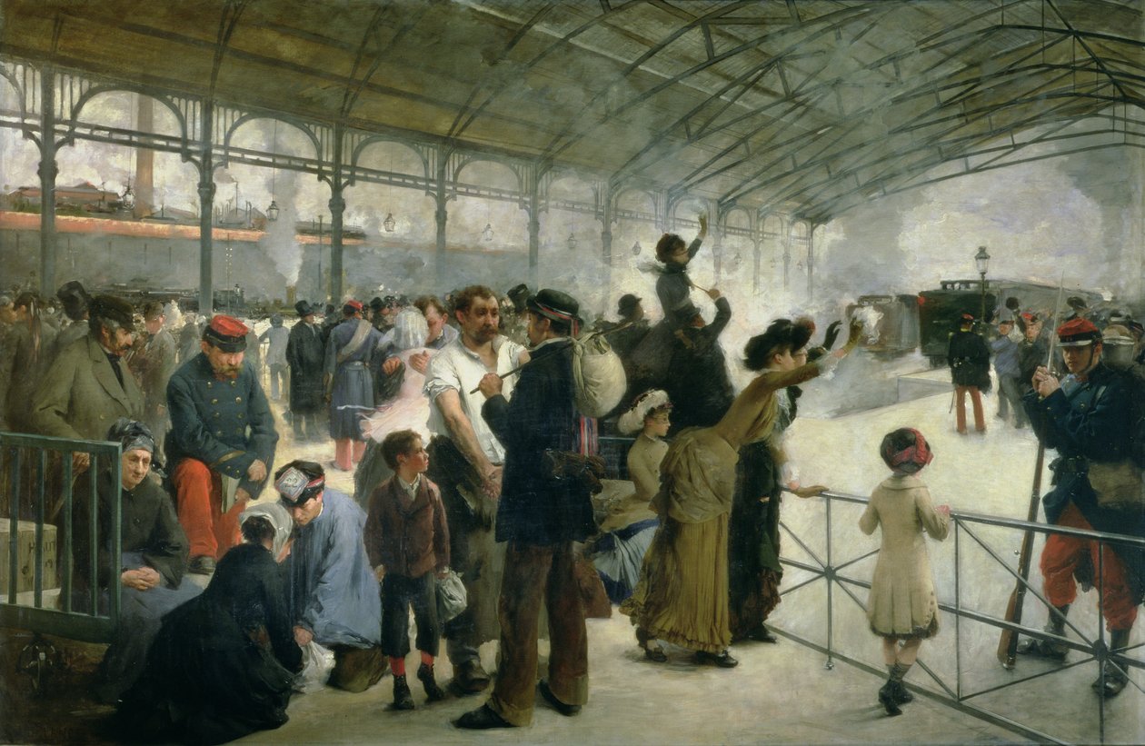 Afgangen, Gare DAusterlitz, Paris, 1883 af Paul Louis Delance
