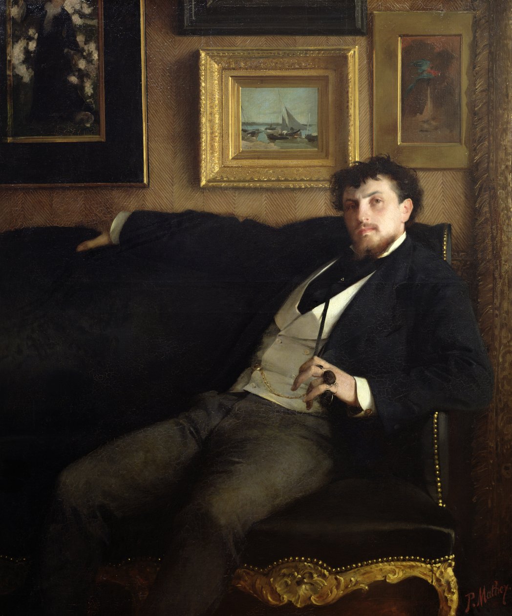 Portræt af Ernest Duez (1843-96) 1876 af Paul Mathey