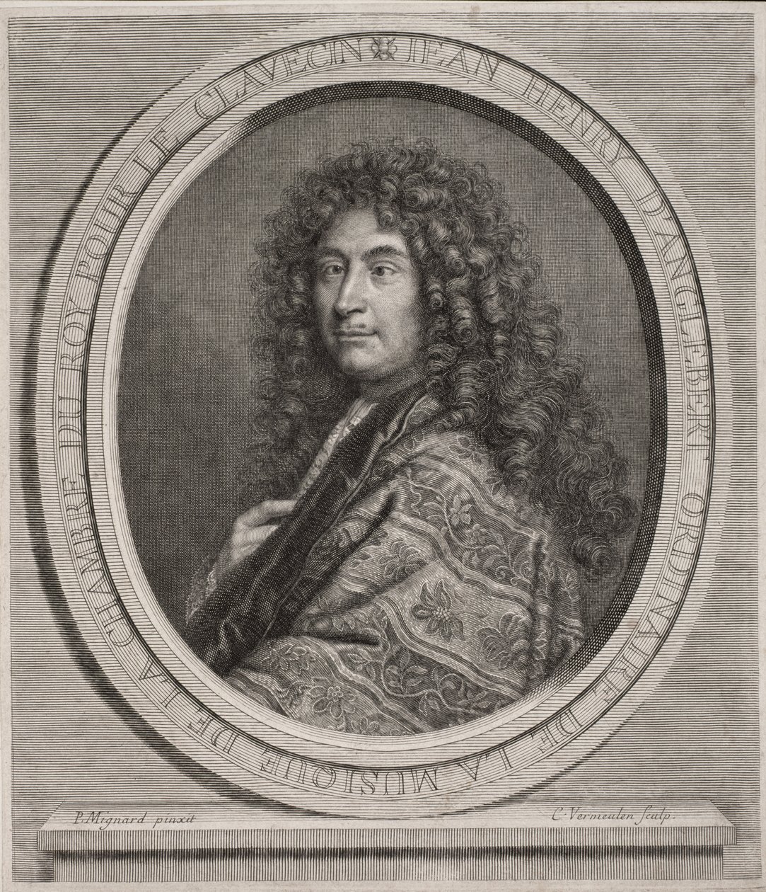 Jean-Henri DAnglebert 1635-91 graveret af Cornelius Vermeulen 1642-92 gravering af Paul Mignard