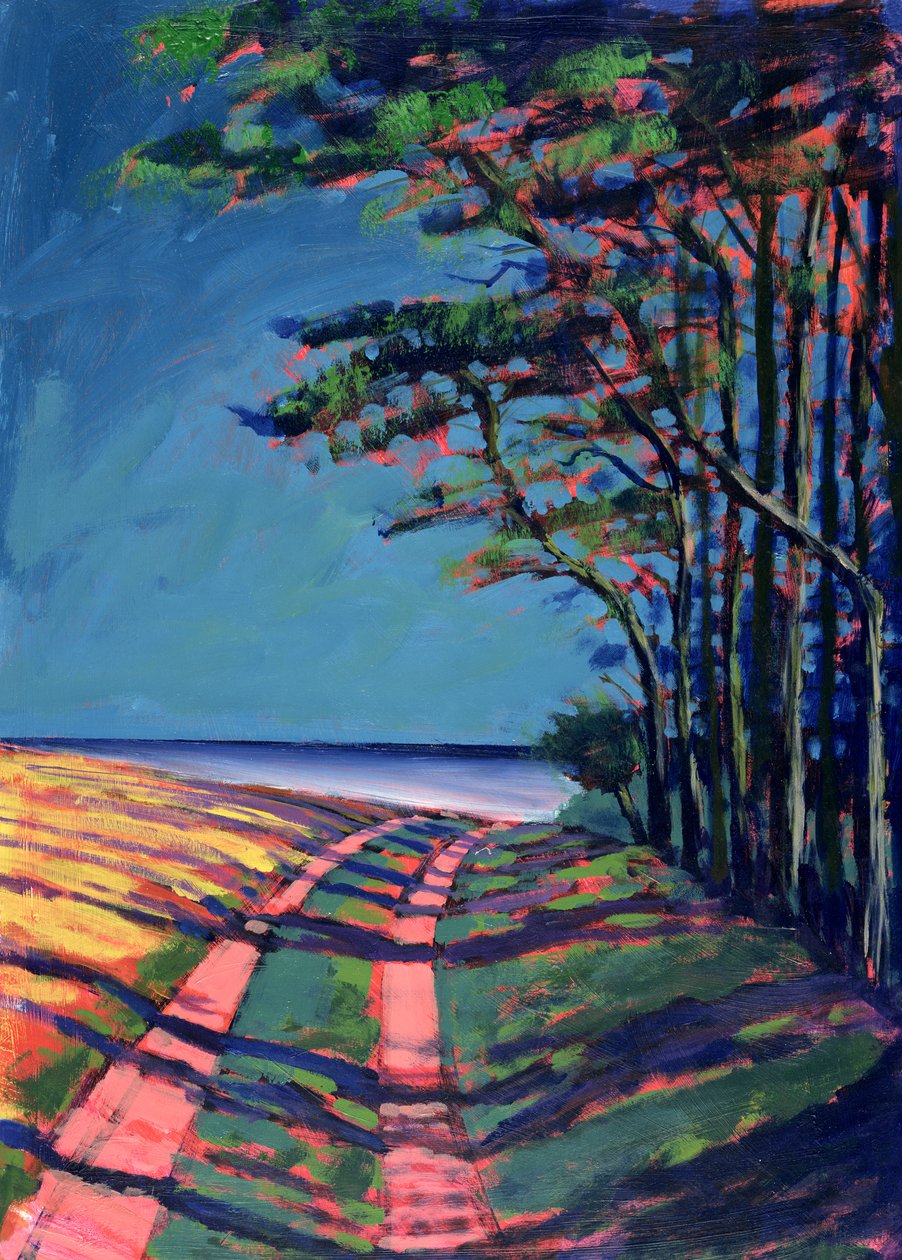 Devon (akryl på kort) af Paul Powis