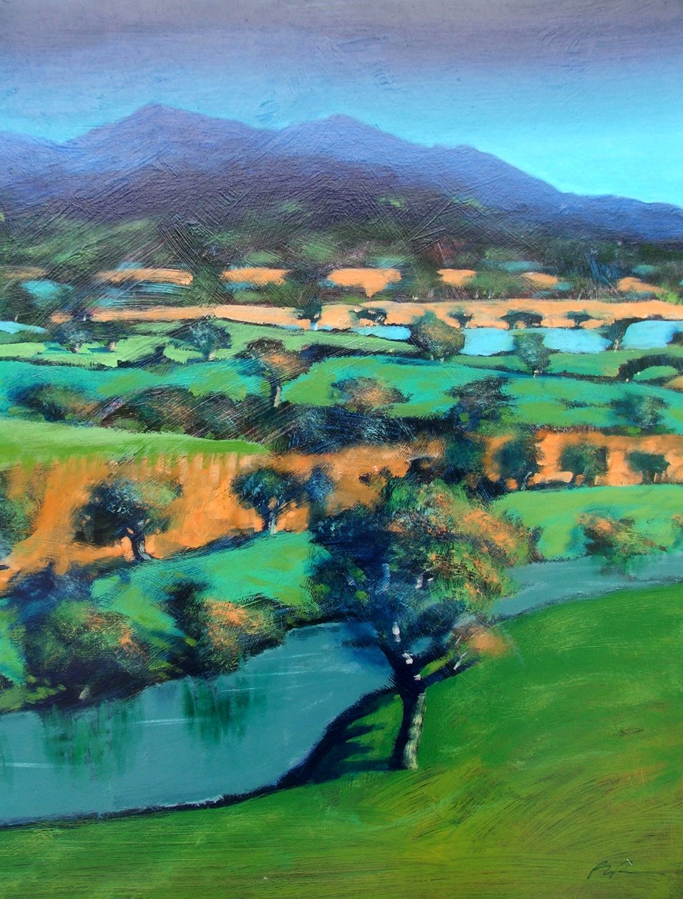 Malvern (akryl om bord) af Paul Powis
