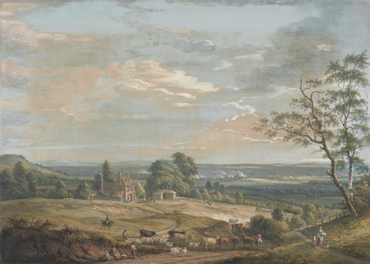 Et fjernt syn på Maidstone af Paul Sandby