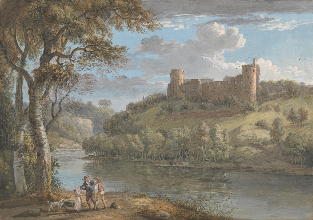 Bothwell Castle, set fra syd af Paul Sandby