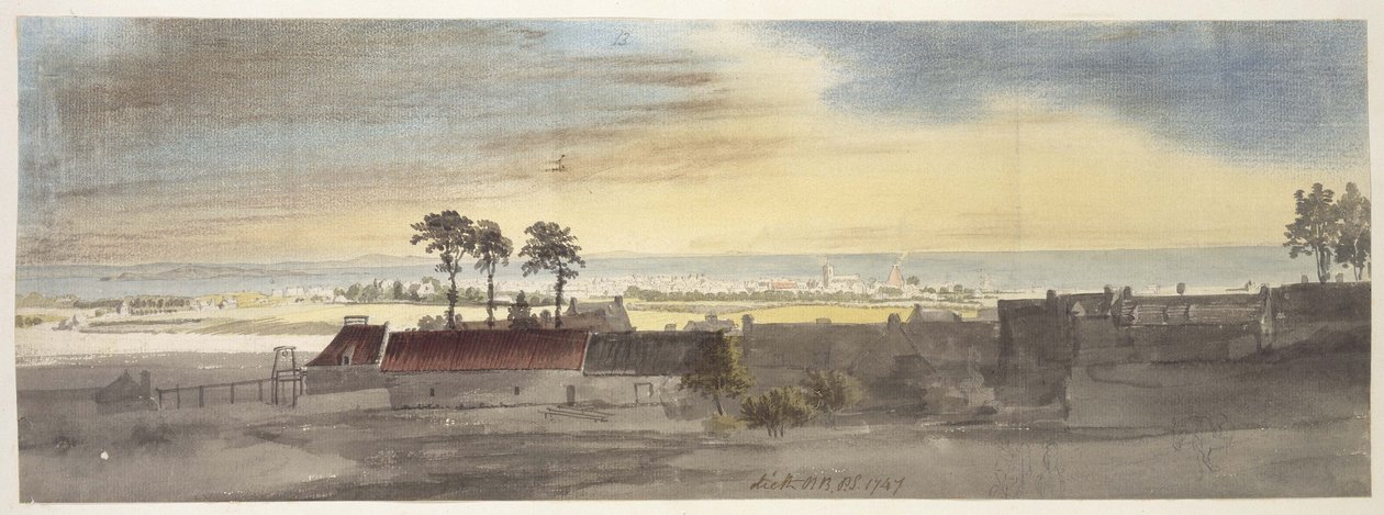 Leith, 1747 (akvarel og noget farvet kridt over angivelser i grafit) af Paul Sandby