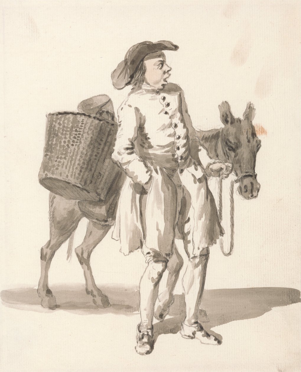 London Cries- Boy with a Donkey af Paul Sandby