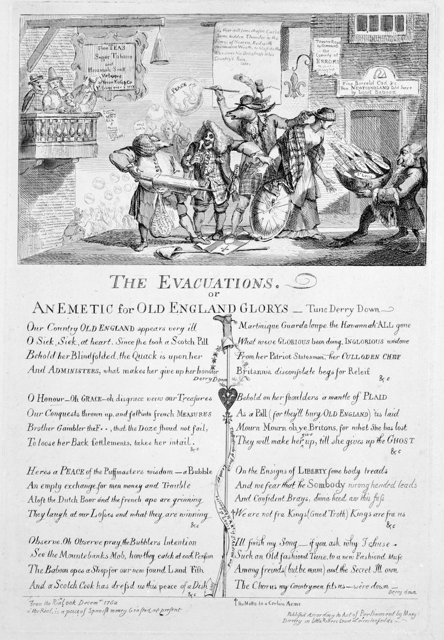 The Evacuations or An Emetic for Old England Glorys, 1762 af Paul Sandby