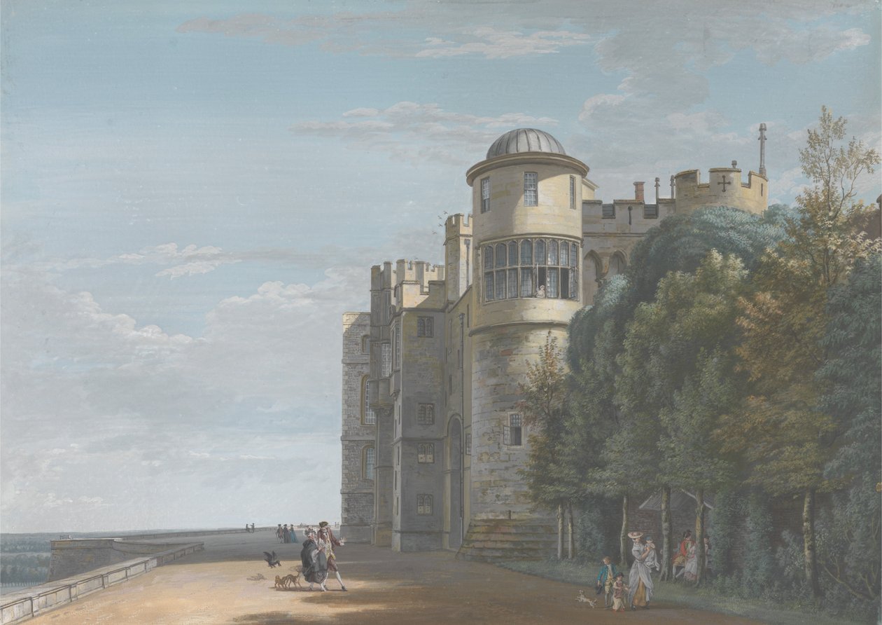 Nordterrassen, mod øst af Paul Sandby
