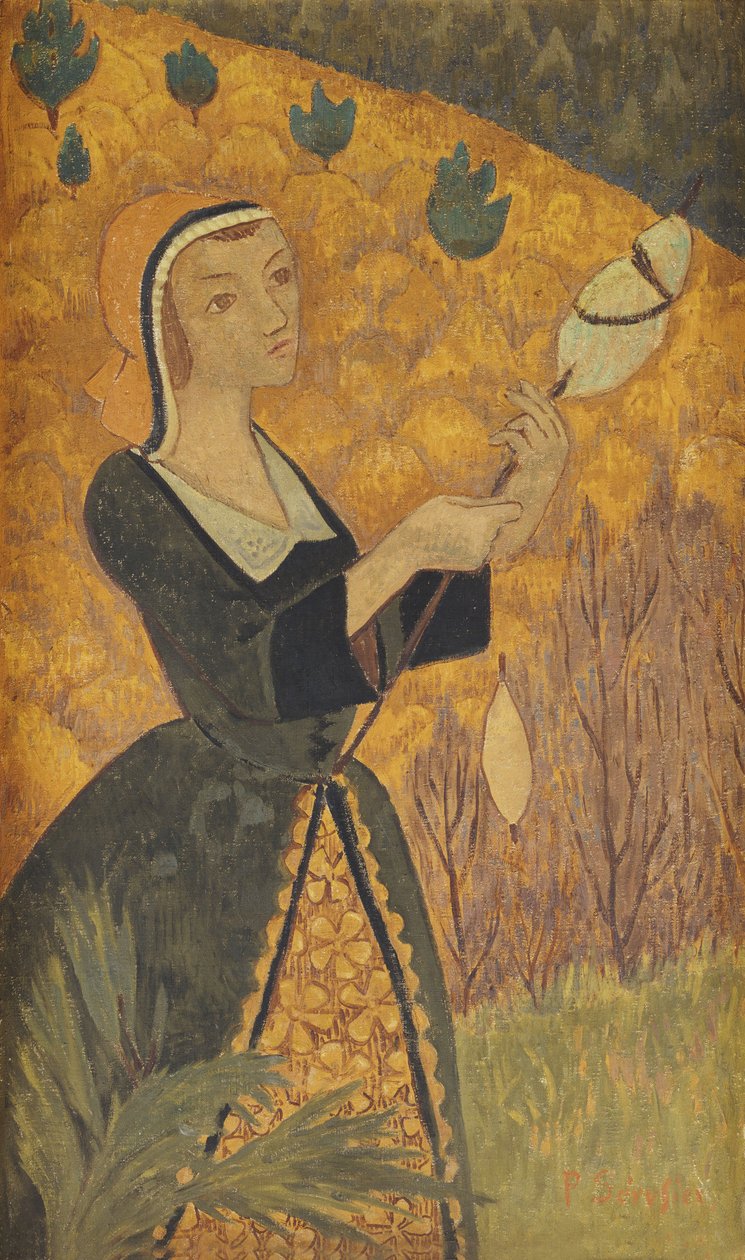 Den gule spinner, 1918 af Paul Sérusier