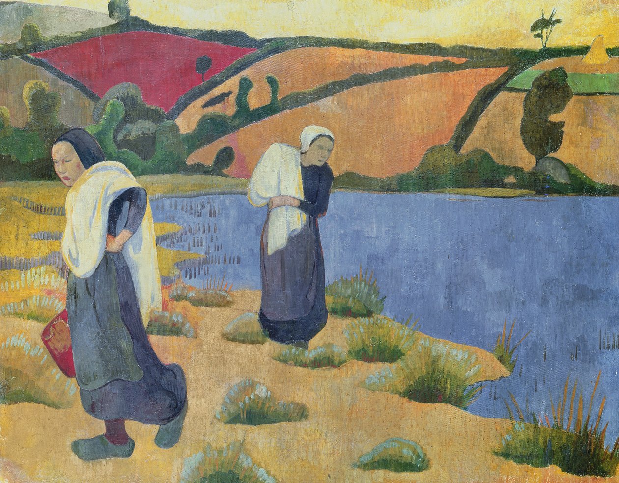 Vaskekvinder ved Laita-floden, nær Pouldu, 1892 af Paul Sérusier