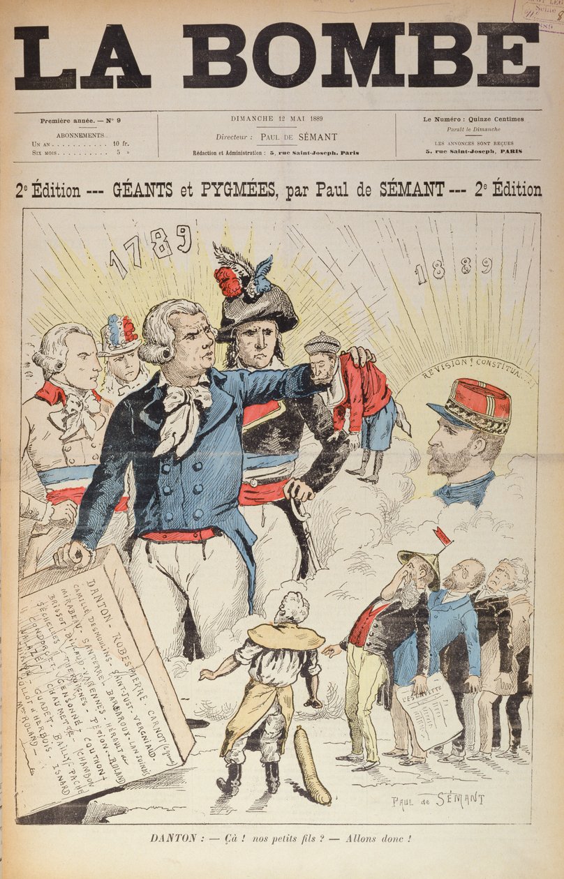 1789-revolutionens giganter før pygmæerne i 1889-republikken, forside af magasinet 