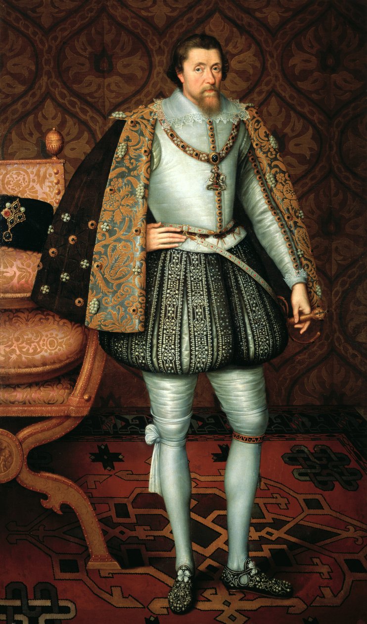 Kong James I af England (1566-1625) af Paul van Somer
