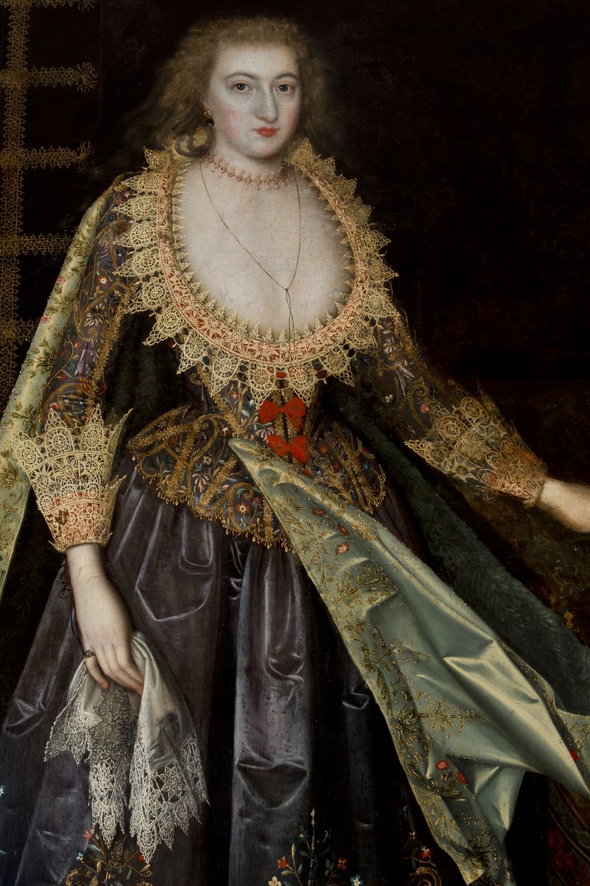 Dame kaldet Margaret Stuart, grevinde af Nottingham, ca. 1620 af Paul van attr.to Somer