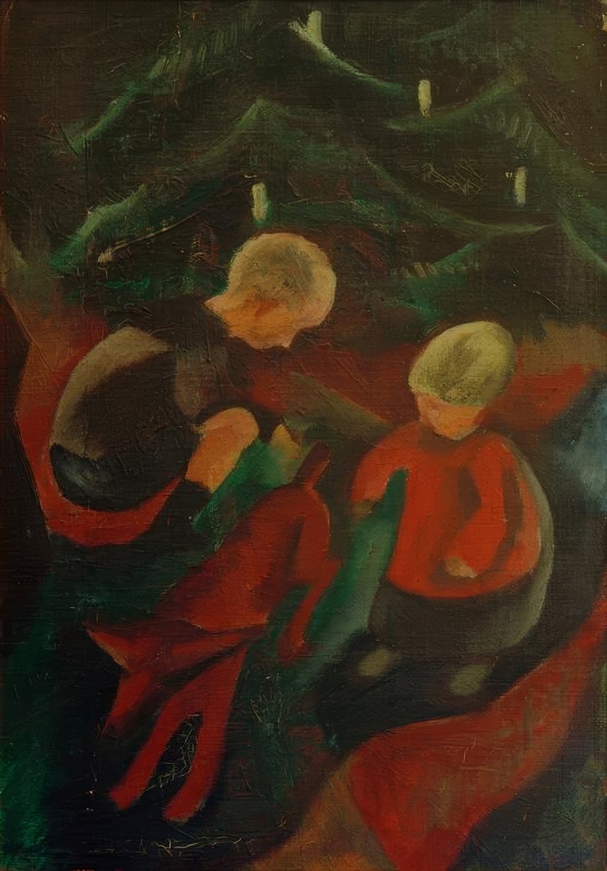 To børn under juletræet af Paul Adolf Seehaus