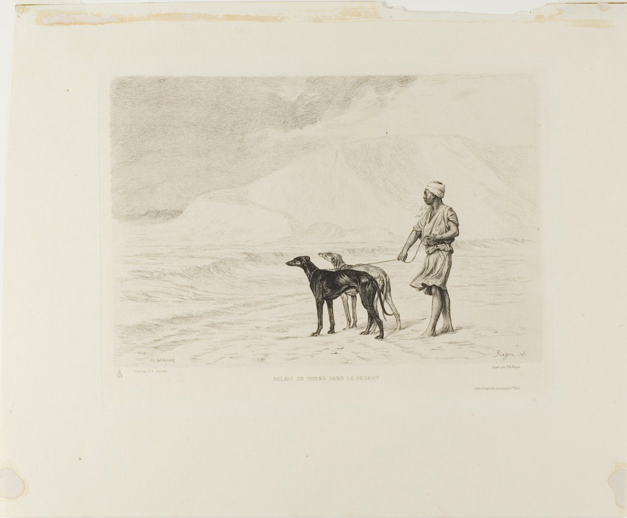 Stafet af hunde i ørkenen af Paul Adolphe Rajon