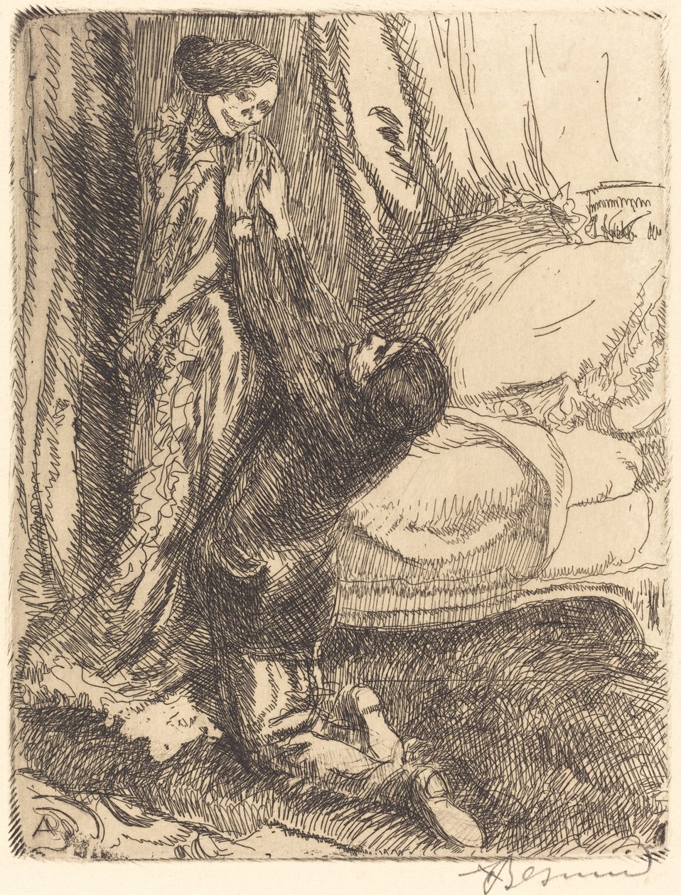 Coquette, 1900. af Paul Albert Besnard