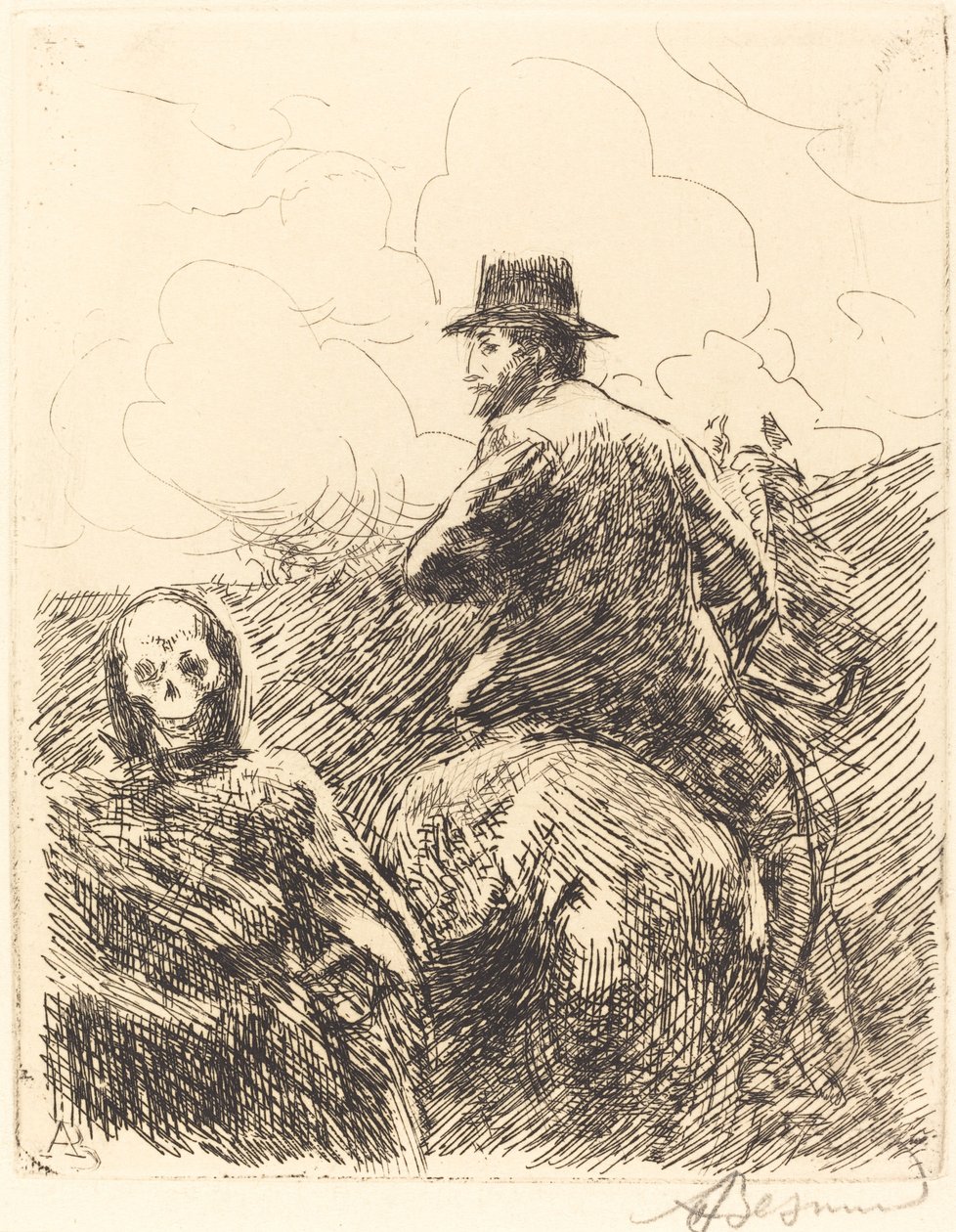 Fare passeret Farepas, 1900. af Paul Albert Besnard