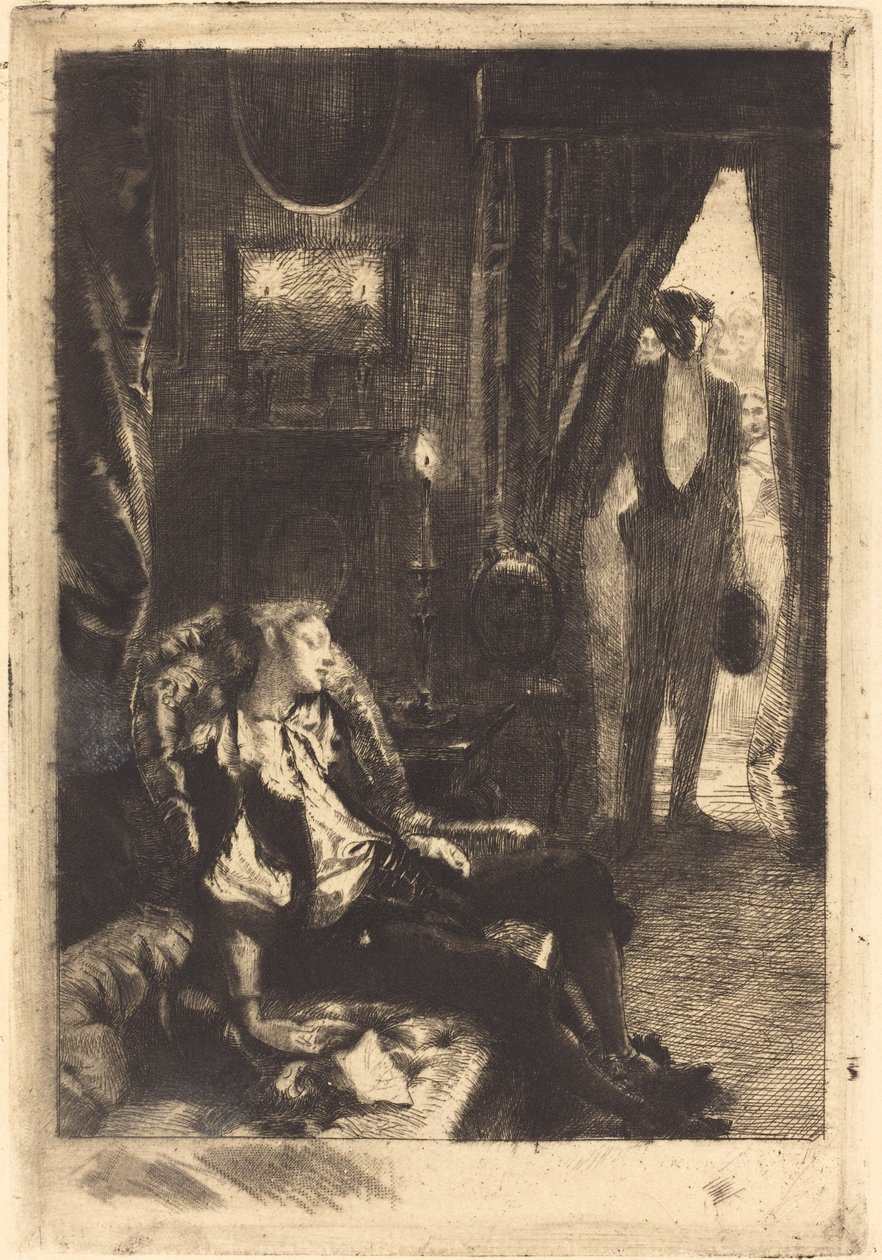 Iza Sleeping The Sleep of Iza, 1885. af Paul Albert Besnard