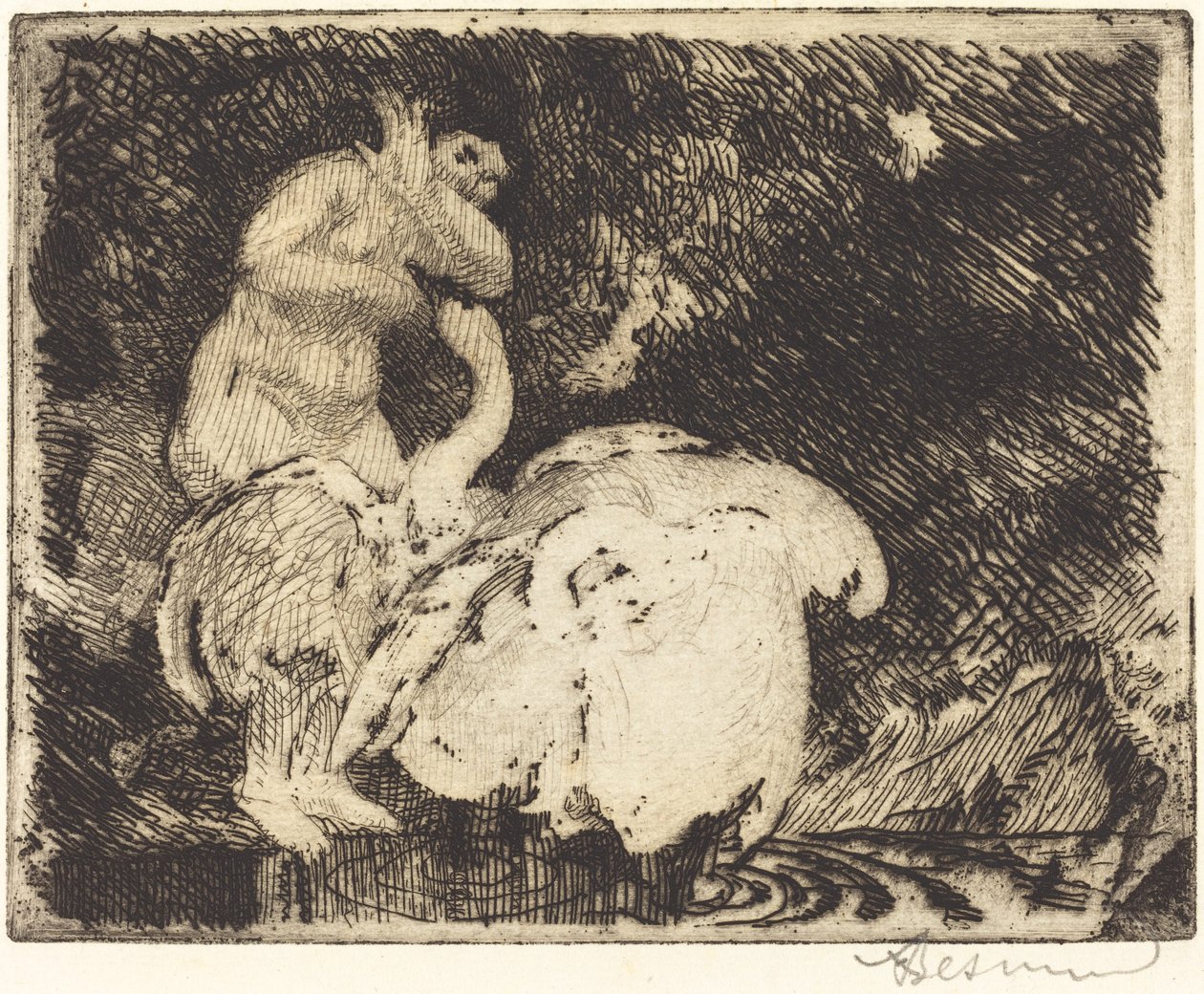 Leda Badning Leda Badning, 1913. af Paul Albert Besnard