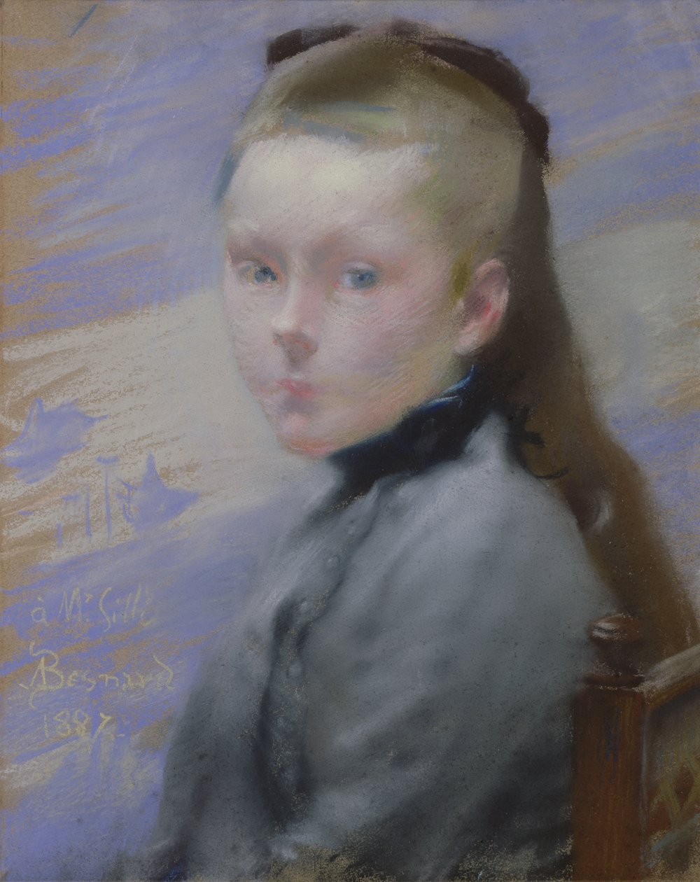 Portræt af kunstnerens datter af Paul Albert Besnard