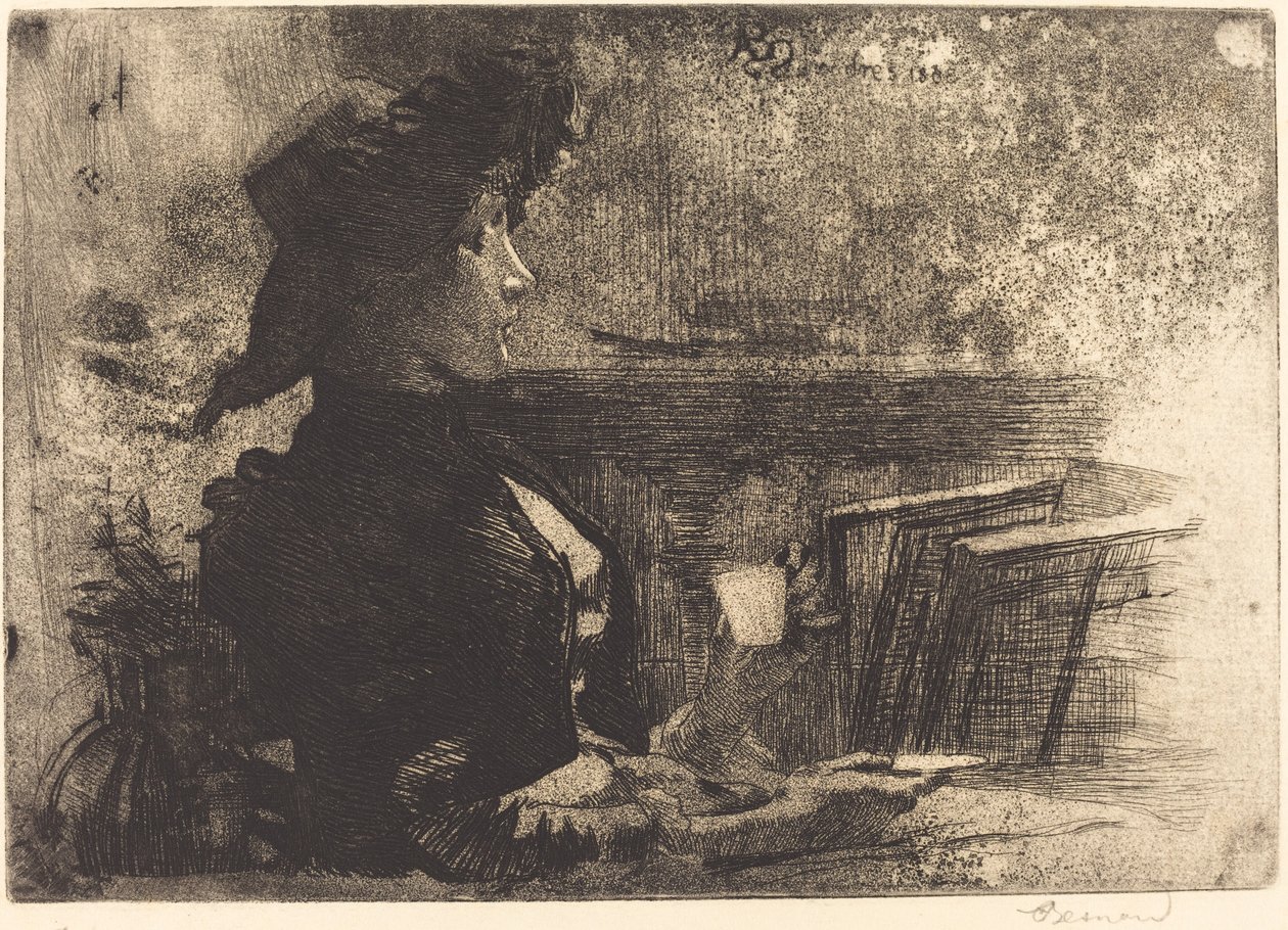 The Cup of Tea, 1883. af Paul Albert Besnard