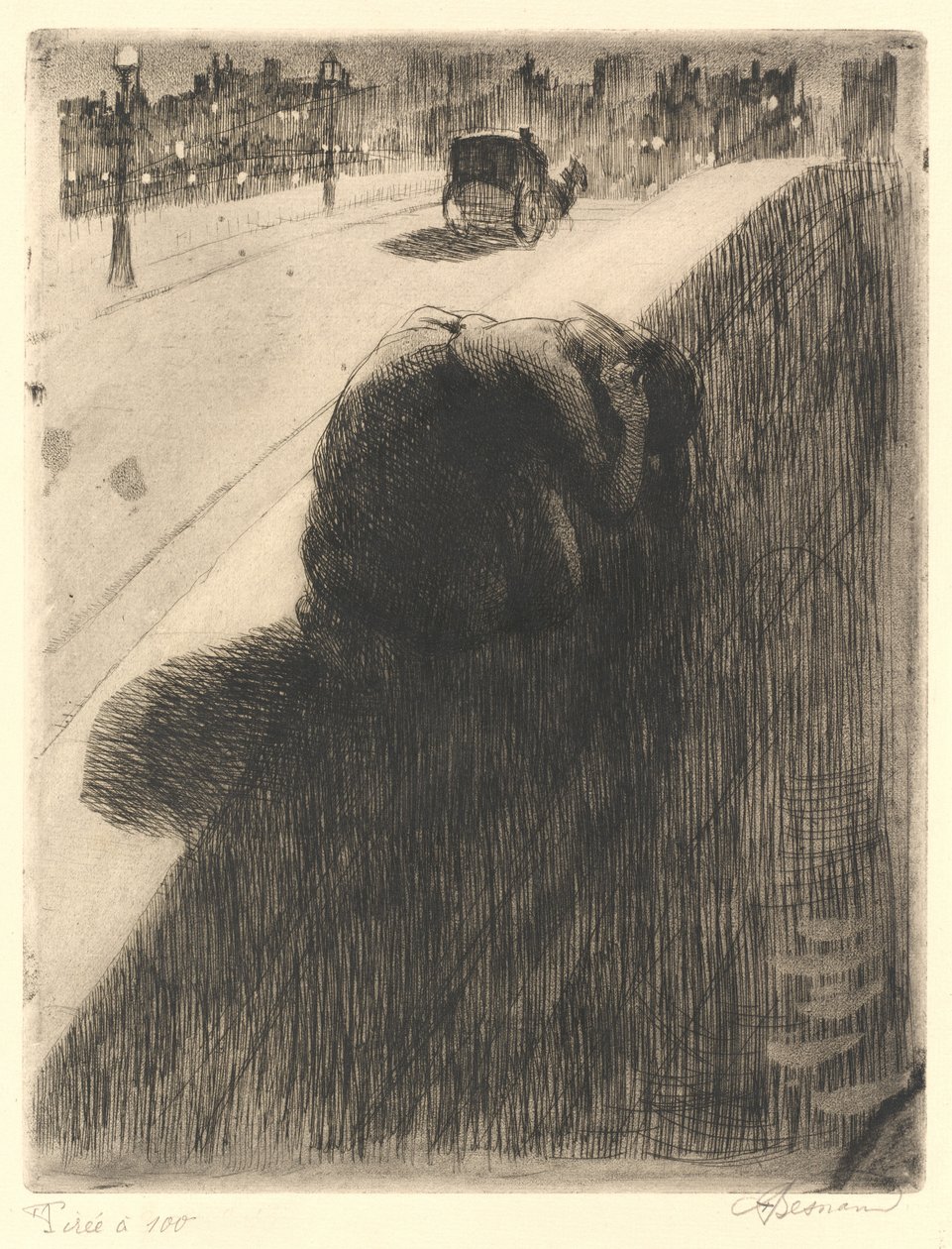 Selvmordet Le Suicide, ca. 1886. af Paul Albert Besnard