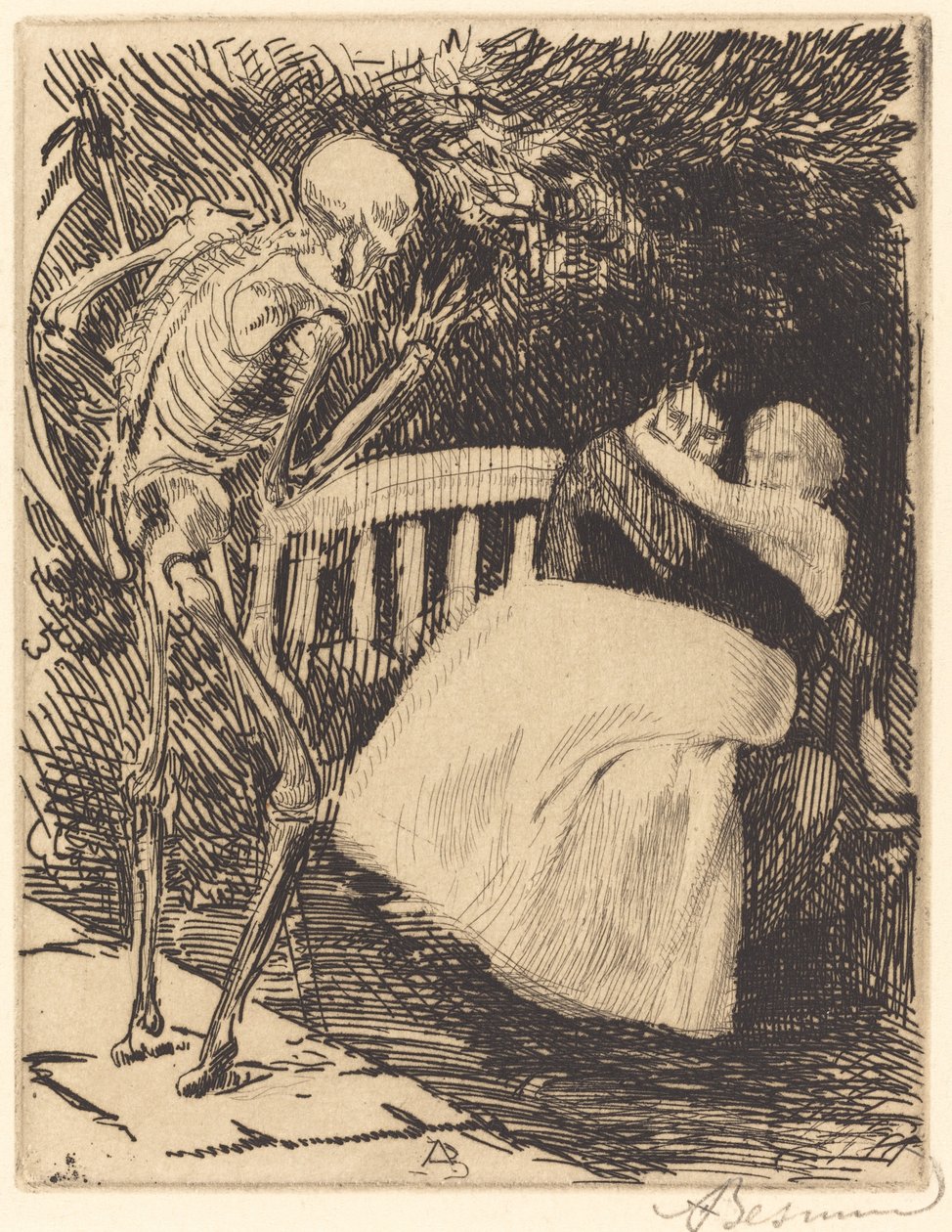 The Warning The Warning, 1900. af Paul Albert Besnard