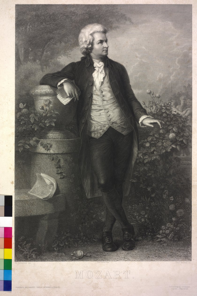 Mozart (radering) af Paul Barfus