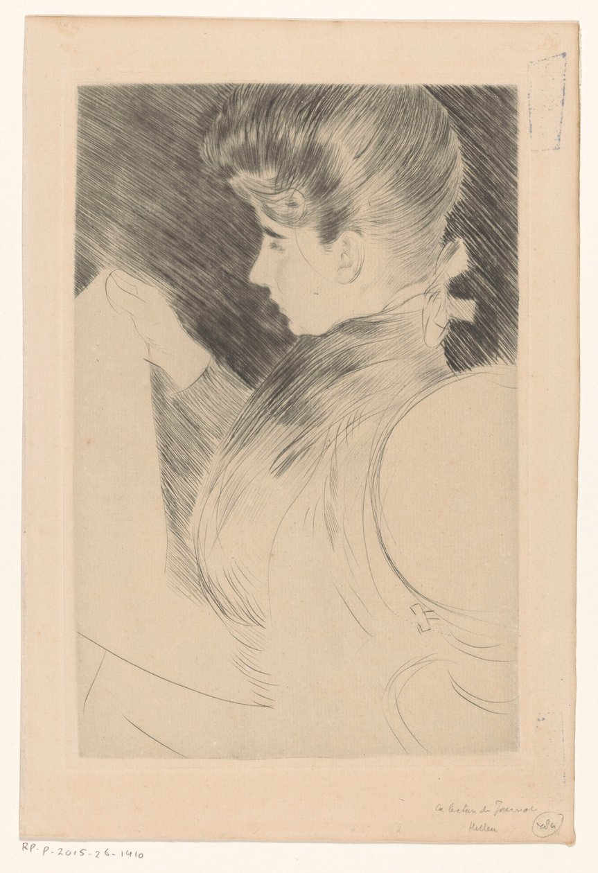 læsende kvinde af Paul Cesar Helleu